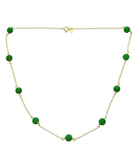 Bling Jewelry Tin Cup Freshwater Cultured Pearl Natural Stone Necklace Chain Station Yellow Gold Plated Sterling Silver 16 18 Inch