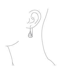 Bling Jewelry Carved Etched Puffed Pear Shaped Rain Drop Teardrop Earrings Fishhook Sterling Silver