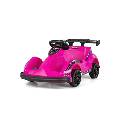 Vebreda 6V Kids Ride On Go Cart with Remote Control and Safety Belt-Pink