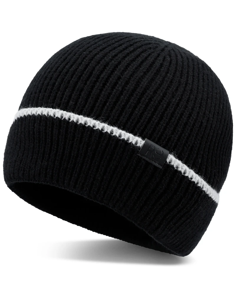 Kenneth Cole Reaction Men's Stripe Beanie & Scarf Set