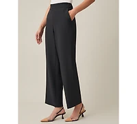 Kasper Women's Pull-On Straight-Leg Pants