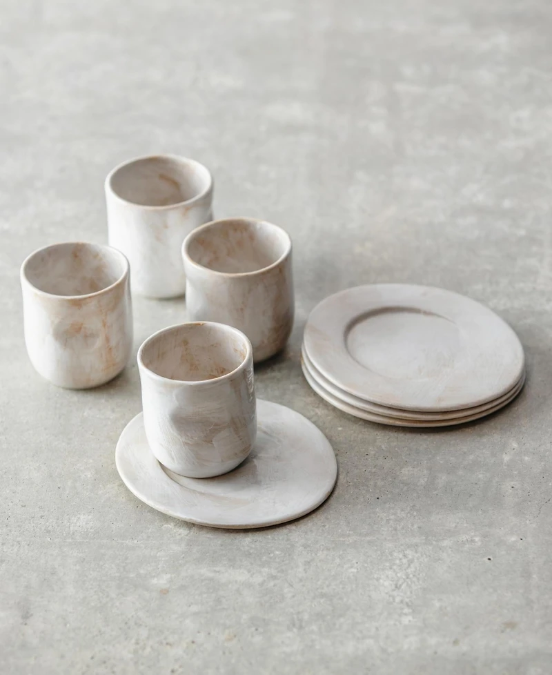 Fortessa Cloud Terre No. 2 Appetizer Plates, Set of 4