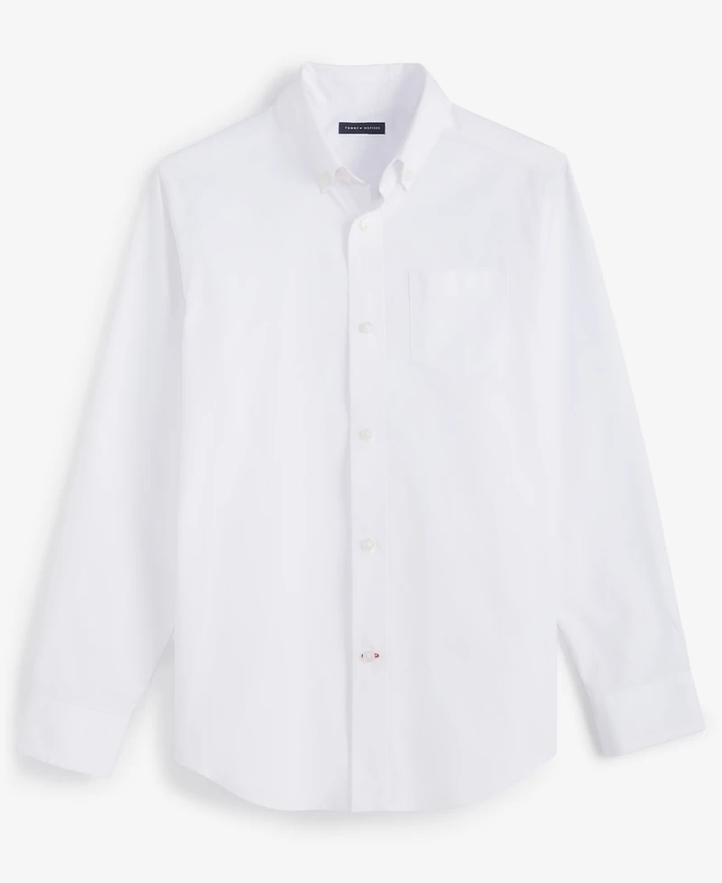 Tommy Hilfiger Big Boys Front Pocket Pinpoint Oxford Shirt