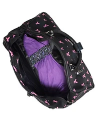 World Traveler Pink Ribbon 21-Inch Carry-On Rolling Duffel Bag