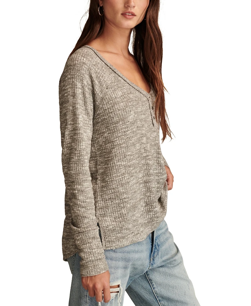 Lucky Brand Women's Cloud Henley Top