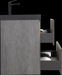 Streamdale 36" Wall-Mounted Vanity with Quartz Top