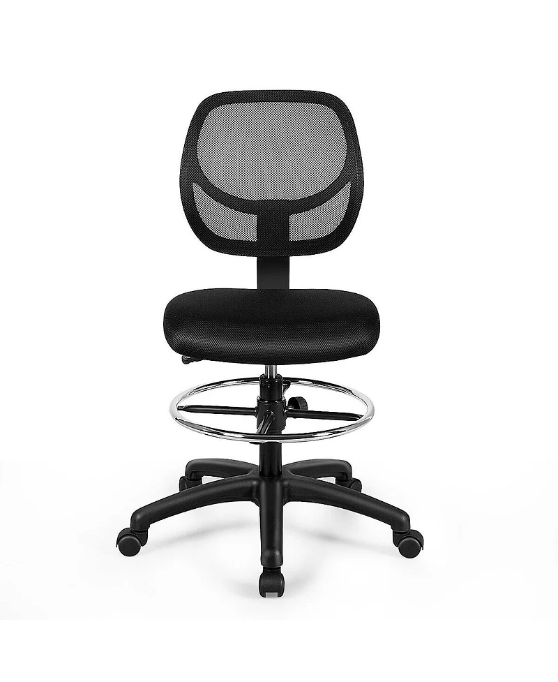 Vebreda Adjustable Height Mid Back Mesh Drafting Office Chair
