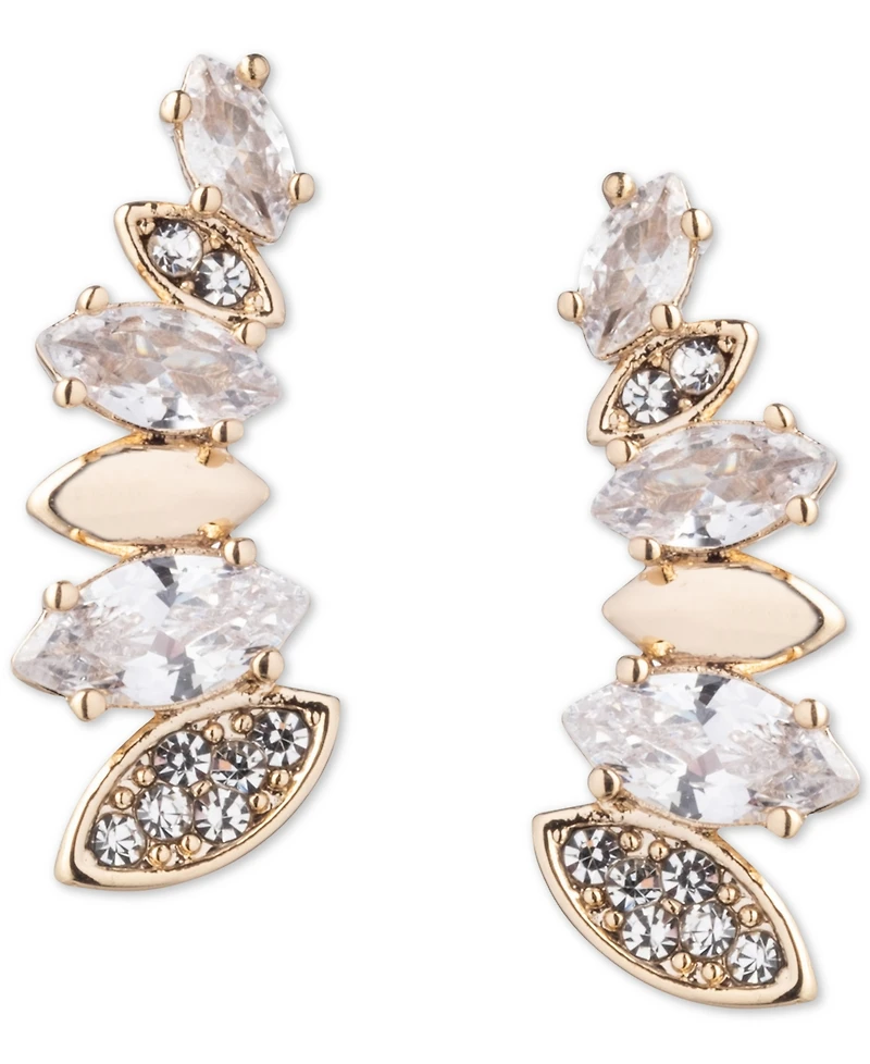 Emily in Paris Gold-Tone Pave & Marquise Crystal Drop Earrings