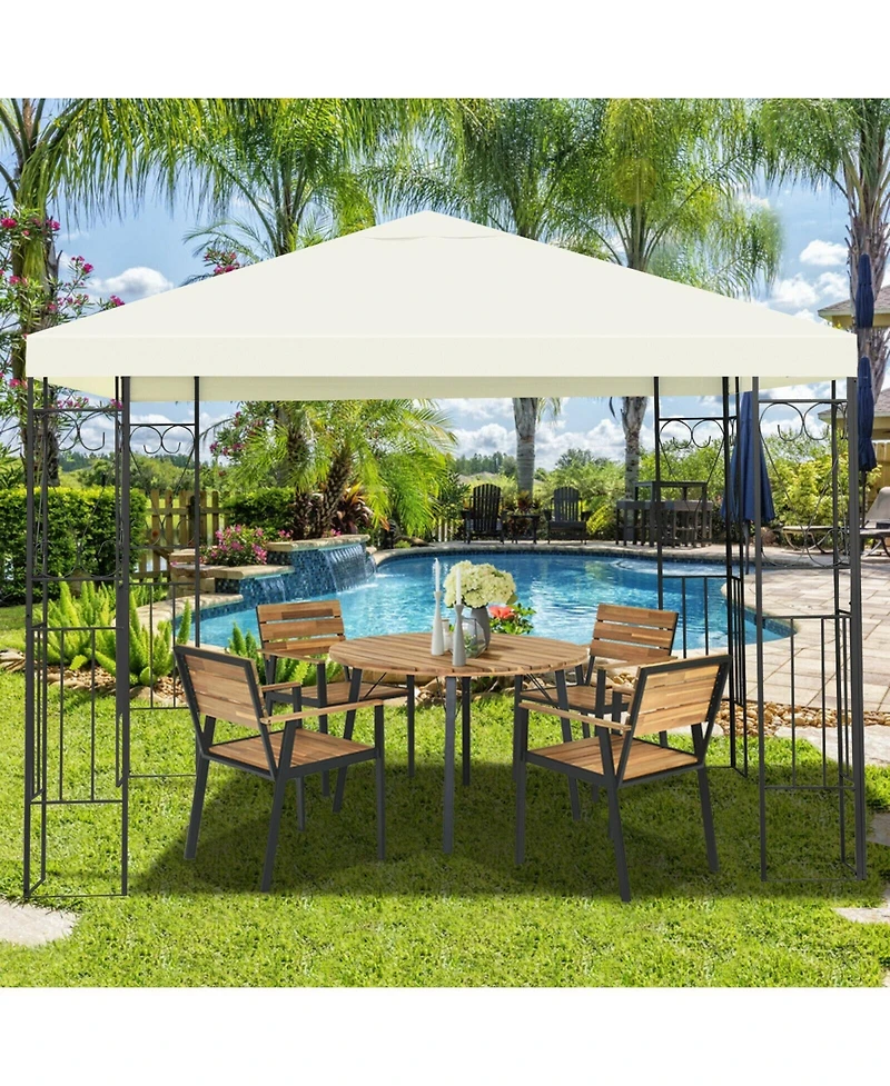 Skonyon 10 x 10 Feet Patio Gazebo Canopy Tent Garden Shelter