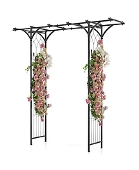 6.8 Feet Garden Arbor with Trellises for Climbing Plant Vine Rose