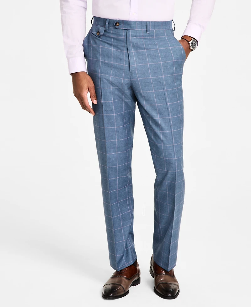 Tayion Collection Men's Classic-Fit Plaid Suit Pants