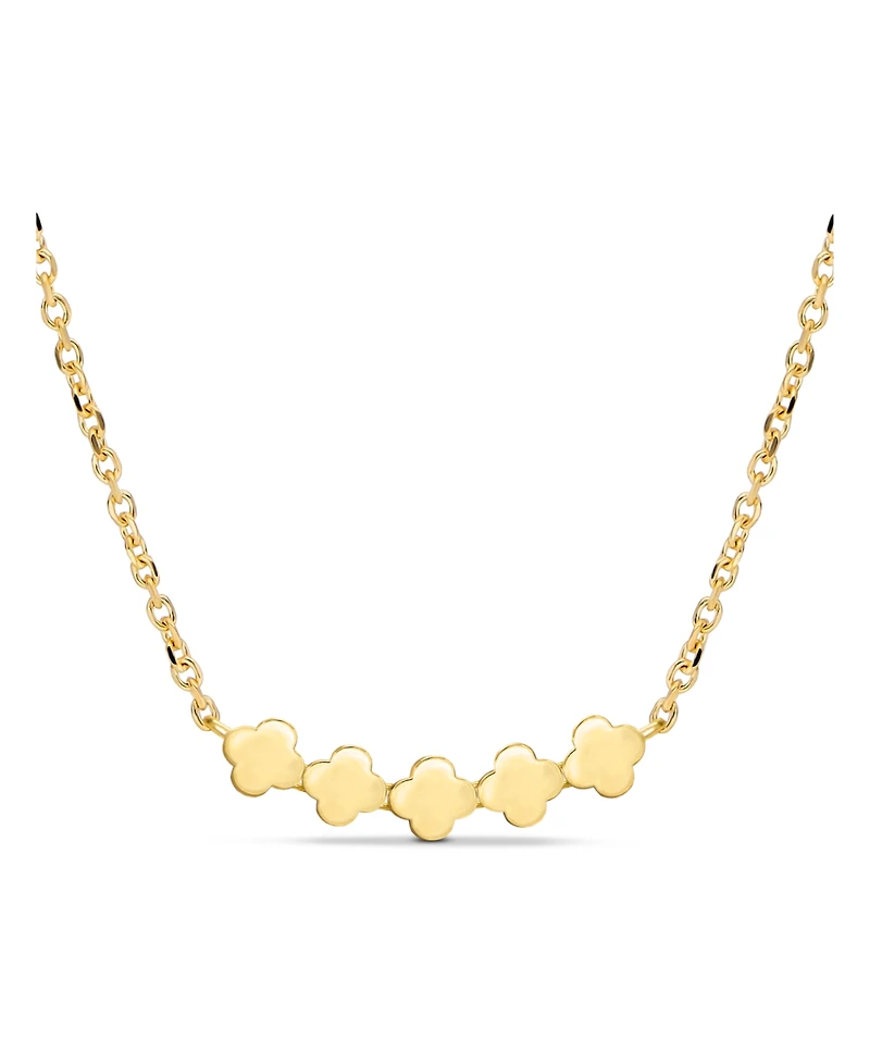 Devata Clover Chain Necklace in 14K Gold, 16 in adj to 18 in, approx. 4.3 grams