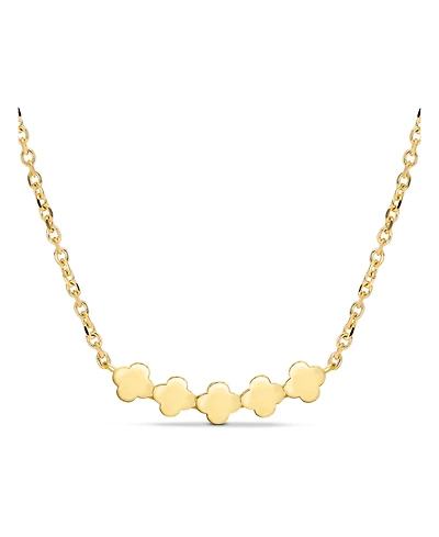 Devata Clover Chain Necklace in 14K Gold, 16 in adj to 18 in, approx. 4.3 grams