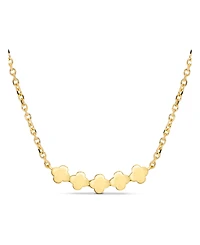 Devata Clover Chain Necklace in 14K Gold, 16 in adj to 18 in, approx. 4.3 grams