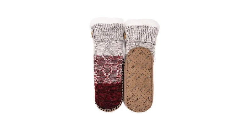 Muk Luks Women's Short Cable Slipper Sock