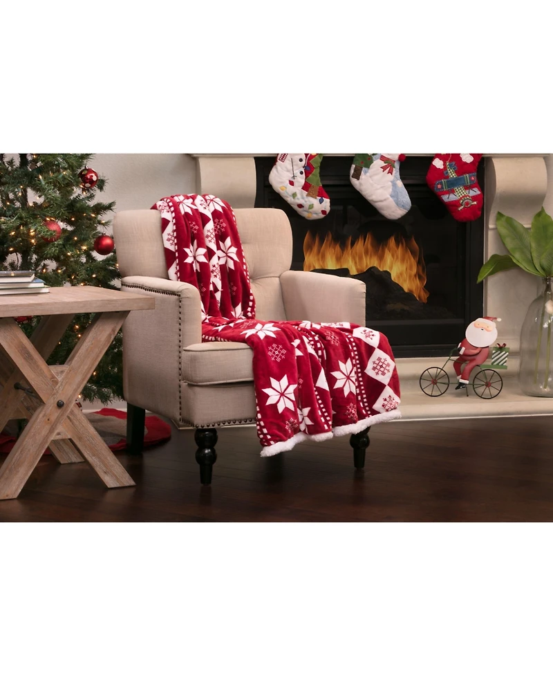 Chanasya Premium Gold Fox Print Fleece Throw Blanket - Cozy and Warm, Cute Design, Super Soft, Plush and Fluffy Sherpa