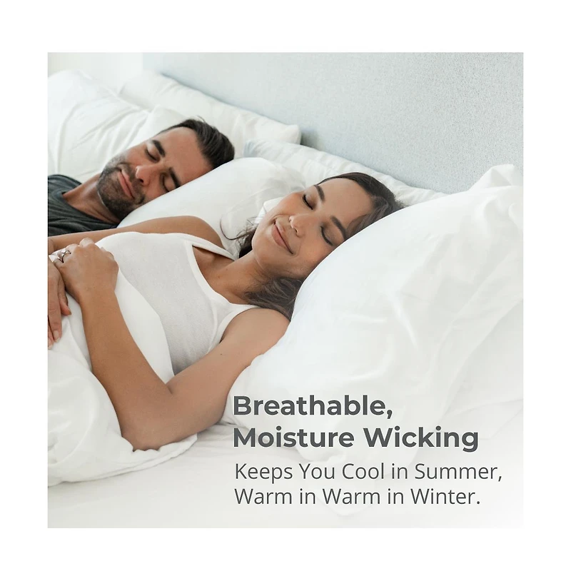 Cariloha Retreat 2-Piece Sateen Pillowcase Set | Oasis Green |King | Lyocell Material | Breathable, Corner Straps, Extra soft & Cooling