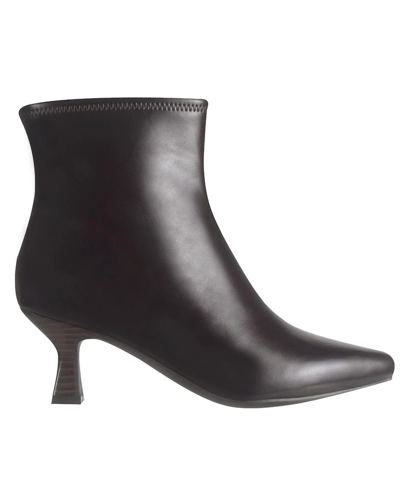 Impo Women's Nidia Stretch Kitten Heel Pointed Toe Ankle Booties