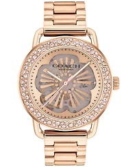 Coach Women's Cruiser Automatic Carnation Gold Stainless Steel Bracelet Watch 37mm