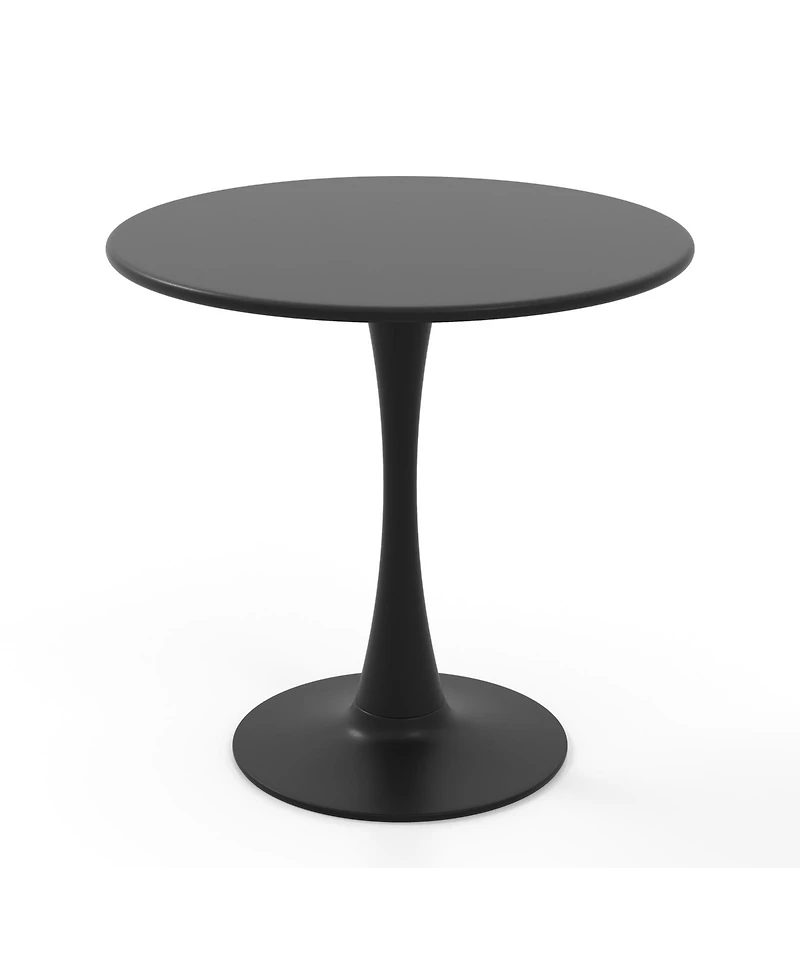 Skonyon 31.5 Inch Round Dining Table with Anti-Slip Pp Ring-Black