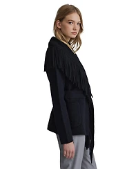 Nvlt Women's Mink Eyelash Fringe Coatigan