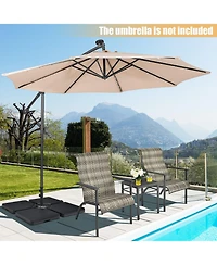 Skonyon 4 Pieces 13L Cantilever Offset Patio Umbrella Base with Easy-Fill Spouts
