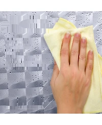 72" W x H 3D Clear Pebble 8G Heavy Duty Peva Shower Curtain