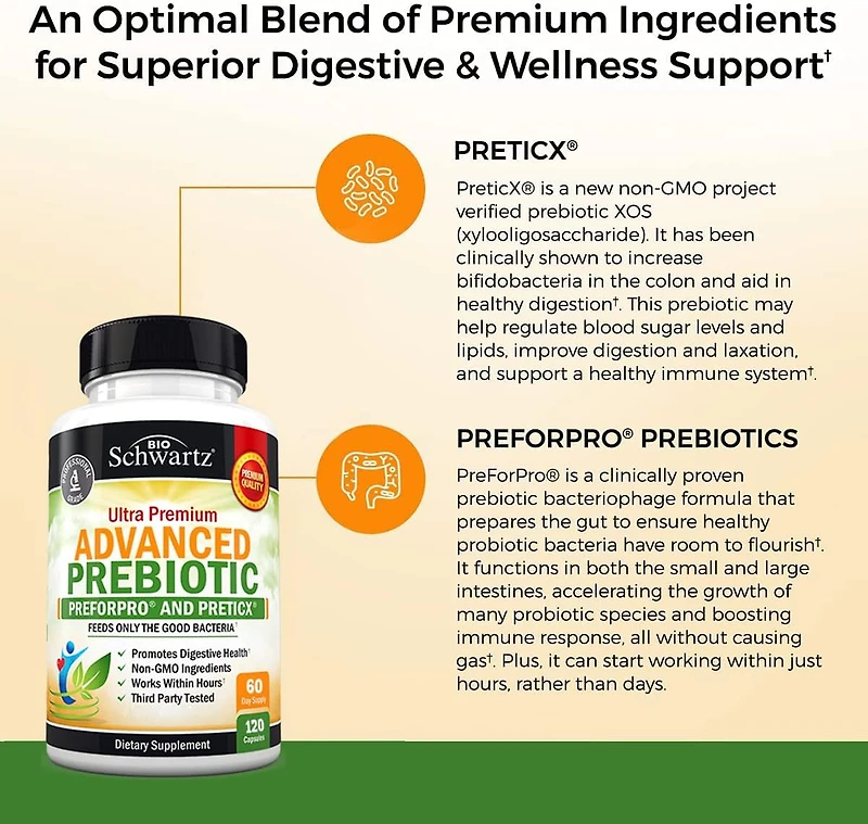 Prebiotics for Advanced Gut Health - Immune System Support