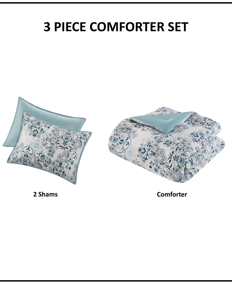 Madison Park Brielle 3-Pc. Comforter Set, King/California King