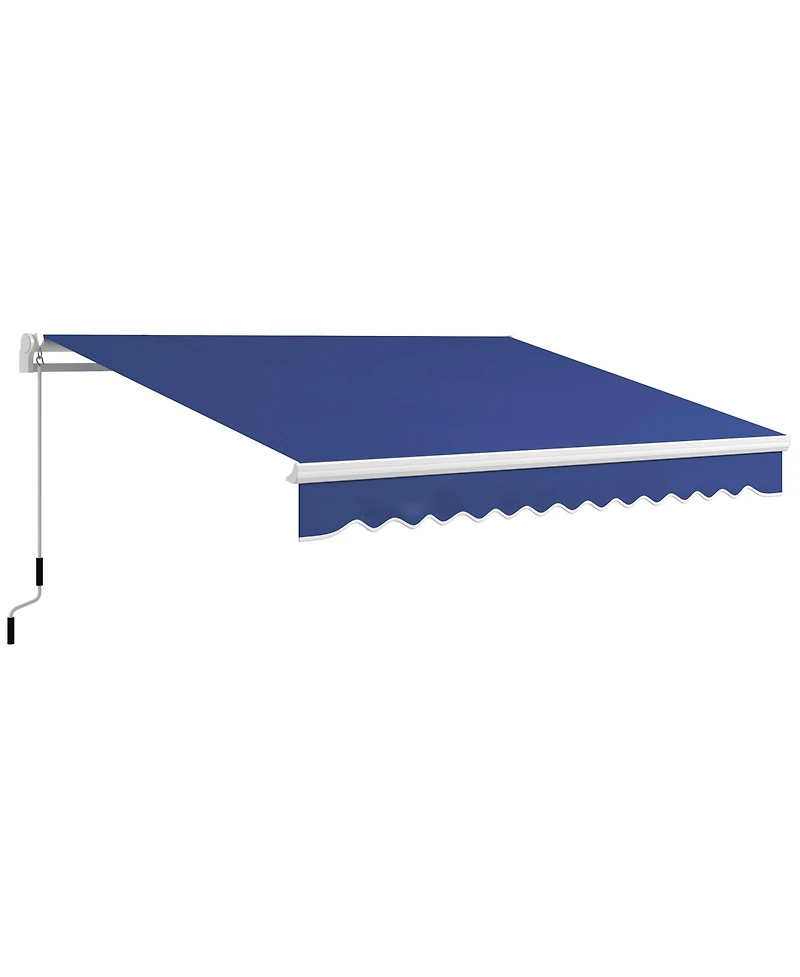 8' x 13' Patio Retractable Awning, Sunshade