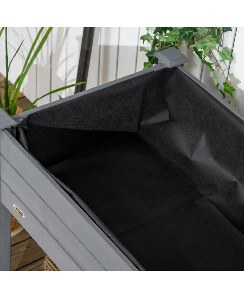 Elevated Raised Garden Bed with Storage and Mobility