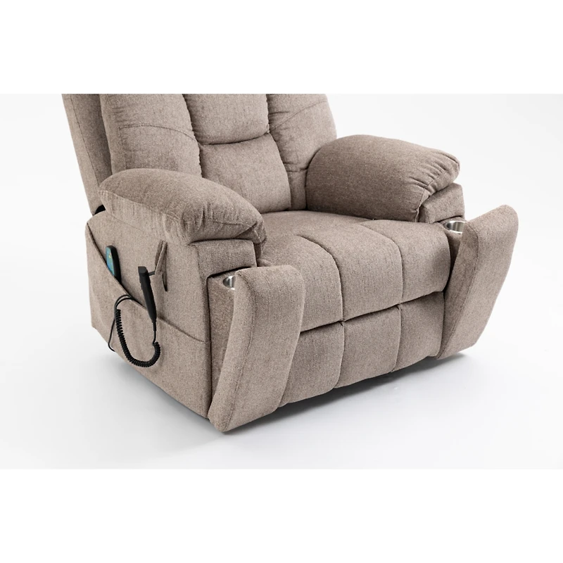 Streamdale Furniture Electric Lift Sofa with Massage, Tilt, and Cup Holders