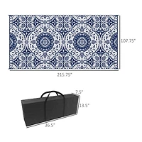Reversible Outdoor Plastic Rug with Carry Bag