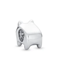 Bling Jewelry Small Puppy Pet Animal Lover Bff Spot Dog Charm Bead Oxidized Sterling Silver Fits European Bracelet