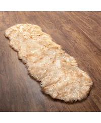 Chanasya Premium Super Soft Faux LongFur Suede Fake Sheepskin for Sofa Couch Stool Vanity Chair Cover Luxurious Fluffy Rug Dusty Pink Solid Shaggy Are