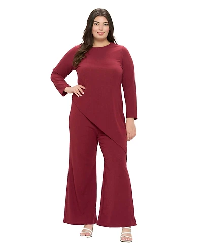 L I V D Plus Gianna Asymmetrical Rib Set