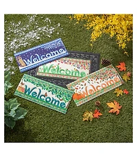 Evergreen 4 Season Trees, Set of 4 Sassafras Indoor Outdoor Switch Doormat 1'10"x10" Multicolored