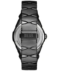 Diesel Men's D-Sruptor Quartz Three-Hand Black Stainless Steel 42mm