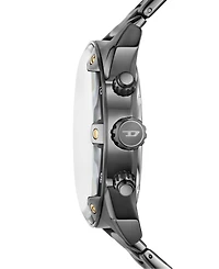 Diesel Men's Spiked Quartz Chronograph Gunmetal Stainless Steel 49mm