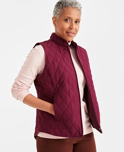 Style & Co Petite Quilted Vest, Created for Macy's