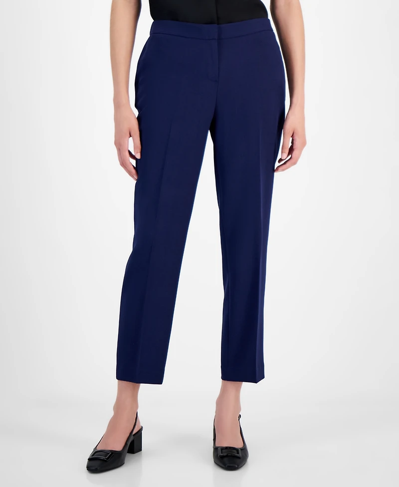 Kasper Women's Elastic Waist Slim-Fit Ankle Pant