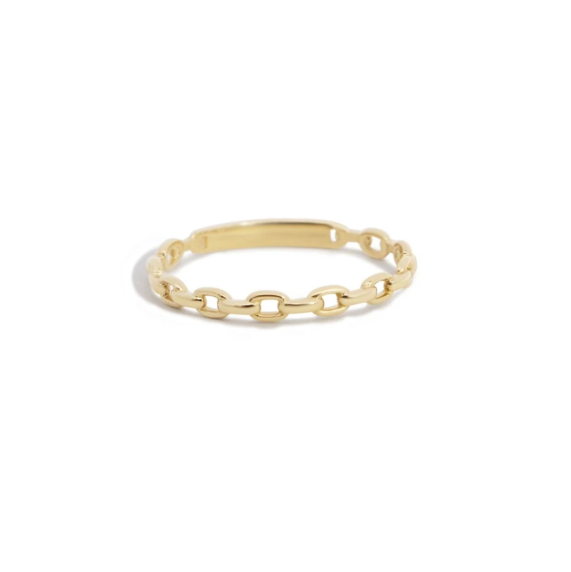 The Lovery Oval Link Ring 14K Yellow Gold