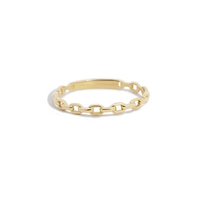 The Lovery Oval Link Ring 14K Yellow Gold