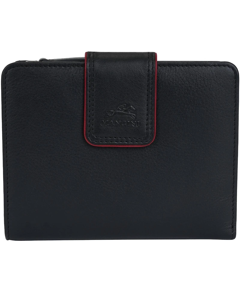 Mancini Women's Sonoma Rfid Secure Clutch Wallet