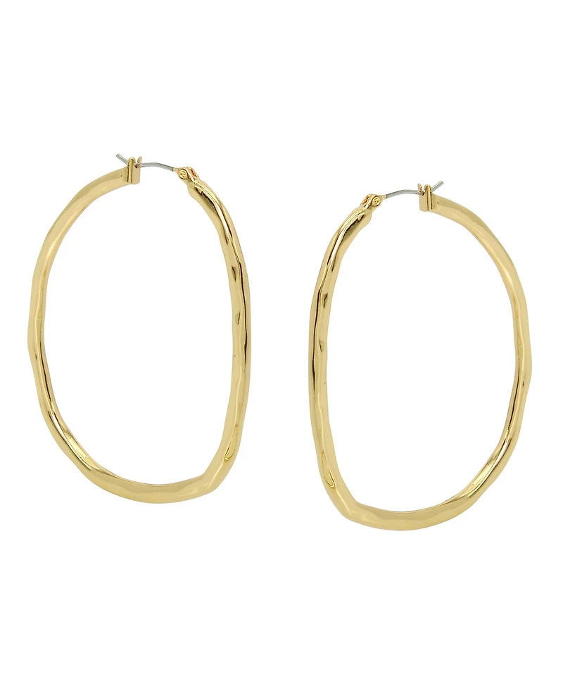 Robert Lee Morris Soho Gold Sculpted Hoop Earrings