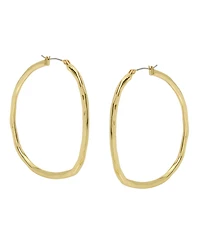 Robert Lee Morris Soho Gold Sculpted Hoop Earrings