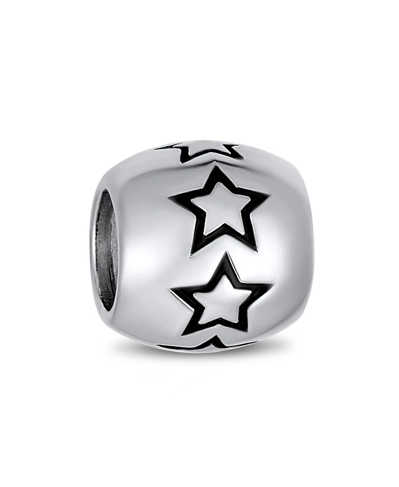 Bling Jewelry Word Best Friend Star Bff Charm Barrel Bead Oxidized Sterling Silver Fits European Bracelet