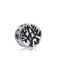 Bling Jewelry Round Family Circle Wishing Tree Of Life Bead Charm Oxidized Sterling Silver Fits European Bracelet