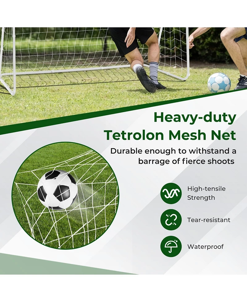 Skonyon Soccer Goal for Backyard with Heavy Duty Frame and Ground Stakes