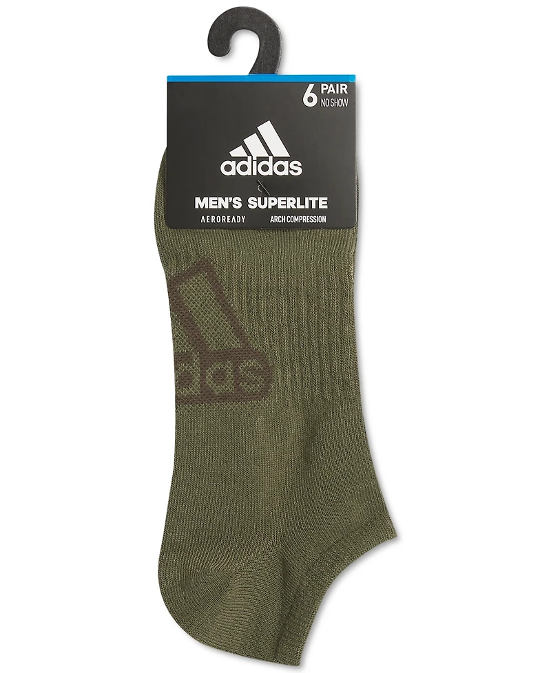 adidas Men's Superlite Classic 6-Pk. No-Show Socks